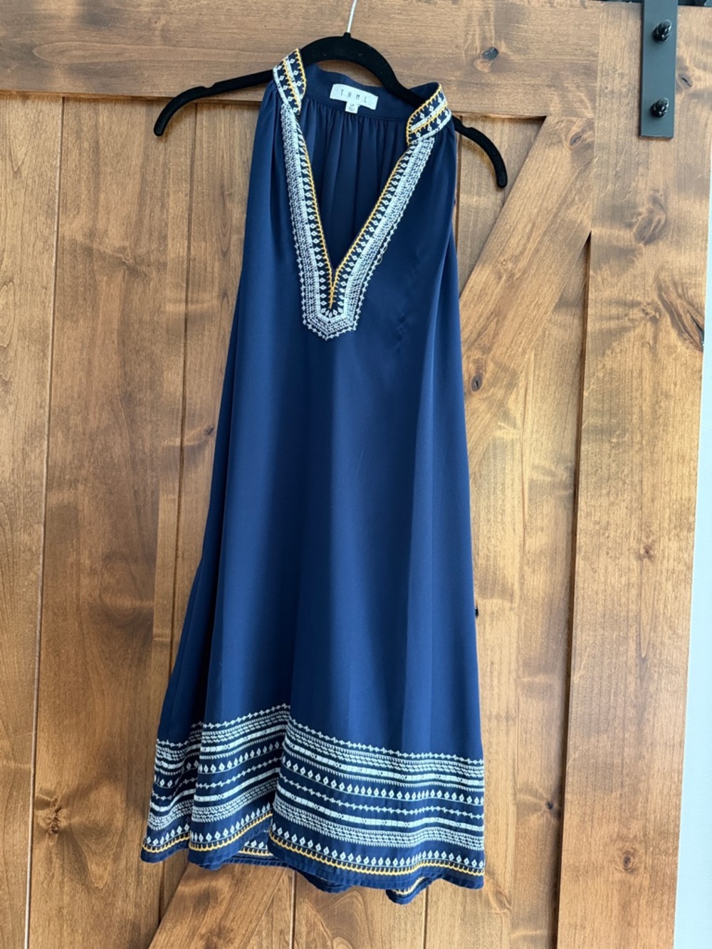 THML Chana Embroidered Sleeveless Dress size Large Petite